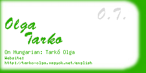 olga tarko business card